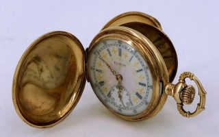 1912 Elgin Model 2 Ladies Pocket Watch In Keystone 14k Case (spg028192)