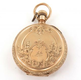 . 1885 Waltham 6s 13j Pocket Watch With Great 14k Case,  Rare Only 17,  329 Ma