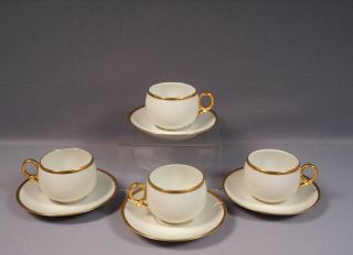 Limoges France B&c Bernardaud Gold Tea Coffee Cup Saucer Set