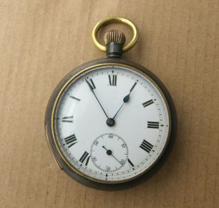 Gunmetal Quarter Repeater Pocket Watch Fully Serviced & In Perfect Order