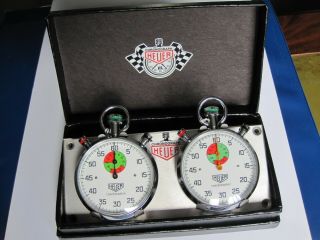 Heuer Trackmaster Stopwatch Chrono Panel,  Porsche,  Jaguar,  Lotus,  Austin - Healey