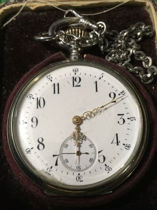 L Leroy Cie Quarter Repeater Pocket Watch In Coin Silver 50mm