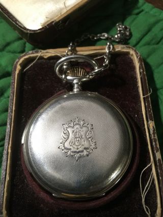 L Leroy Cie Quarter repeater pocket watch In Coin Silver 50mm 2