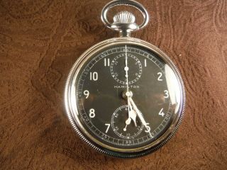 Hamilton 5742 Model 23 19 Jewel Military Chronograph Exquisite Runs