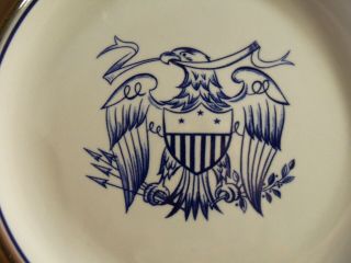 Set of 3 Vintage Salem Stoneware Georgetown Eagle Shield Dinner Plates 3
