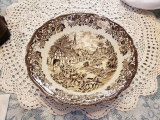 Meakin J &g Royal Staffordshire Stratford Stage Stagecoach Serving Bowl 8.  5 "