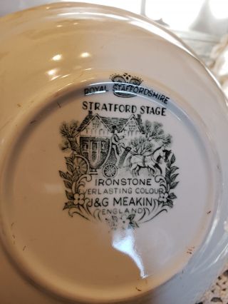 Meakin J &G Royal Staffordshire Stratford Stage Stagecoach Serving Bowl 8.  5 