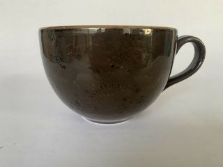 Steelite Craft,  England: Set/4 Brown Low Cups plus Creamer,  Durable & 2