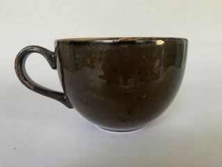 Steelite Craft,  England: Set/4 Brown Low Cups plus Creamer,  Durable & 3