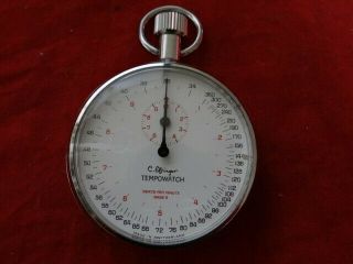 Rare Fine Vintage Heuer Cecil Effinger Tempowatch Bpm Base 6 Musical Stopwatch
