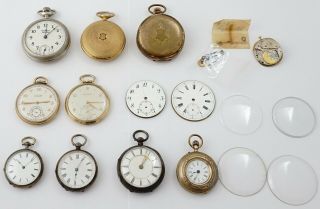 Group Lot; 8 Pocket Watches & Several Other Horological Items - Rf46330