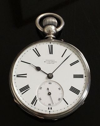 Victorian Solid Silver Sir John Bennett Pocket Watch C.  1865 / Montre Gousset
