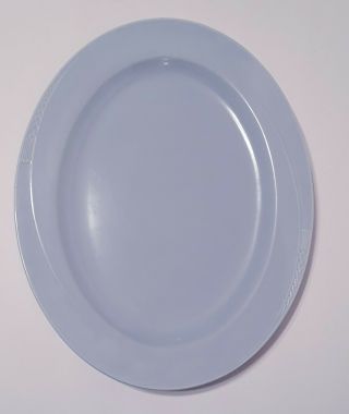 Homer Laughlin Serenade Oval Platter Blue Vintage 12 1/2 "