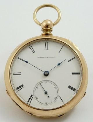 Waltham Appleton Tracy & Co.  Model 1860 Pocket Watch,  15 Jewels,  16s - Rf45696