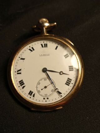 C.  H.  Meylan Pocket Watch (running) 17 Jewels 6 Adjustments 16 Size 25 Year Gf
