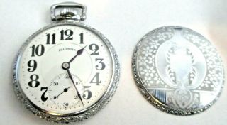 Vintage Illinois Bunn Special Pocket Watch 21 Jewel Ser 3767213 (running)