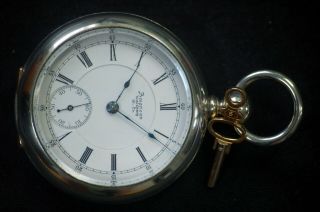 1881 Waltham 18s 11j Gr.  Wm.  Ellery Model 1877 Adjusted Key Wind Pocket Watch