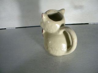 Vintage Pottery Cat Kitten Creamer Cream Pitcher Shawnee Puss n Boots 4.  75 