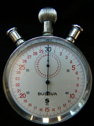 Vintage Bulova Stop Watch / Pocket Watch S Mono - Rattrapante Split Seconds Timer