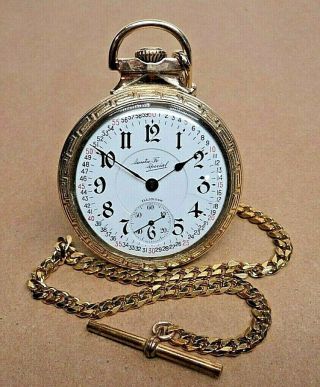 1922 Illinois Santa Fe Special 16s 21j Montgomery Dial Railroad Pocket Watch