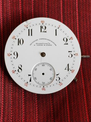 A.  Lange & Sohne Pocket Watch Face Dial And Part Of Movement