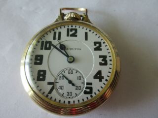 Hamilton 992 21 Jewel Railroad Pocket Watch,  10 K Gold Fillled Case