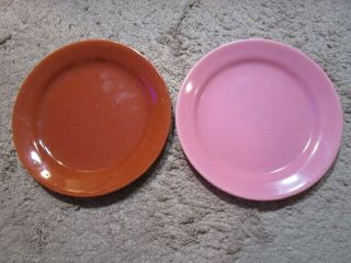 Vintage Bauer Pottery 9 1/4 " Plates - Set Of Two (2)