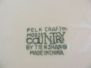 Set of 5 Tienshan Folk Craft Country Moose 7 1/2 