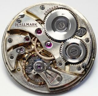 Illinois 23 Jewel 14/12s Hallmark Rare Top Grade Pocket Watch Mvt