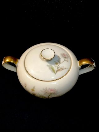 Vintage Kiku By Yamaka Japan China Cream Pitcher Sugar Bowl With Lid Gold 3