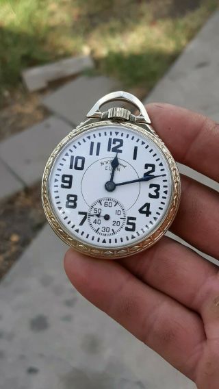 Elgin Pocket Watch Railroad B.  W.  Raymond,  Grade 571,  21 Jewels,  Accurate Time.