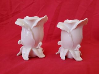 Lenox Rose Hand Crafted Candle Stick Holders