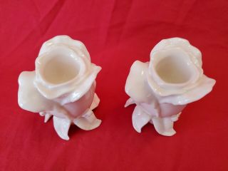 Lenox Rose Hand Crafted Candle Stick Holders 3