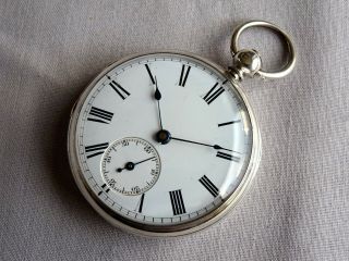 1874 Scarce Early Silver Fusee Gents Pocket Watch.  J W Benson.  London.  Antique.