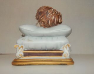 Capodimonte Porcelain Figure Viertasc Little Boy on Bed - Signed by artist 3