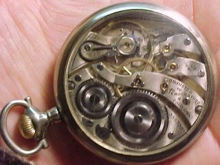 21j 16s Double Crystal Display Salesman Burlington Illinois Antique Pocket Watch