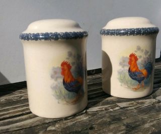 Home & Garden Party Stoneware Salt / Pepper Shaker Set - Country Rooster 2
