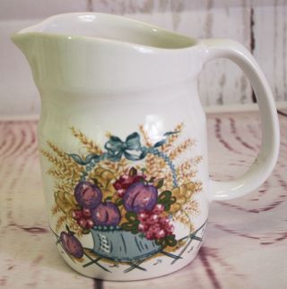 Vintage Treasure Craft Pottery " French Market Creamer Pitcher 6 " Tall 1984