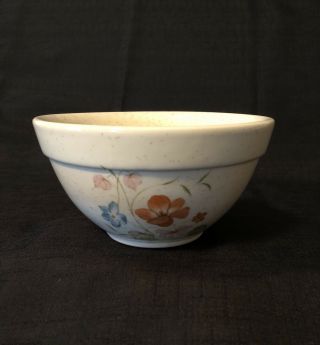 Vntg Usa Pottery Treasure Craft Mixing Bowl Poppy Farm To Table Speckle 1/2 Qt