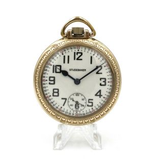 South Bend Studebaker 16s 21j Open Face Pocket Watch Montgomery Dial 8670 - 4