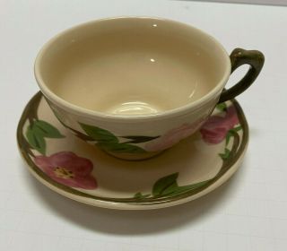 Large Franciscan Desert Rose Oversize Tea Cup And Saucer Set Coffee Soup