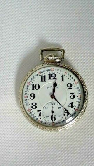 Illinois A.  Lincoln Railroad Grade 16s 21j Pocket Watch,  Montgomery Dial,  Runs