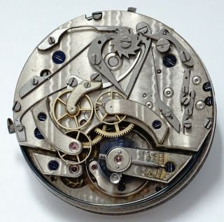 Swiss Quarter Hour Repeater & Chronograph Pocket Watch Movement Only - Rf45846