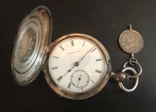Springfield Watch Co.  Key Wind/set " Currier” Pocket Watch W/key