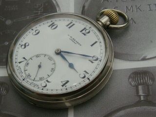 J.  W.  Benson London Vintage Nickel Cyma Tavannes Cased Pocket Watch Jwb Movement
