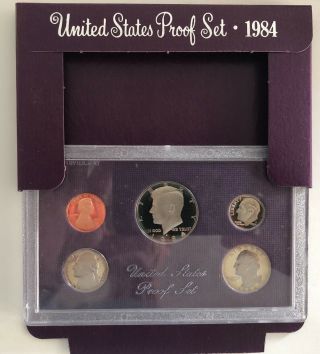 1984 - 1993 U.  S.  Clad Proof Coin Complete Set Of TEN 2