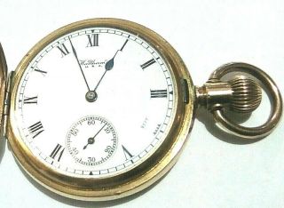 Waltham Traveller Hunter Gold Plated Case Perfect