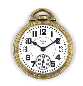Vintage Elgin 478 Railroad Grade Pocket Watch 21 Jewels 10k Gold Filled C1941