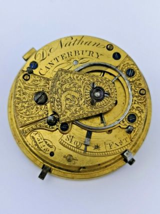 , Quality Verge Fusee Pocket Watch Movement With Sub Seconds (z38)
