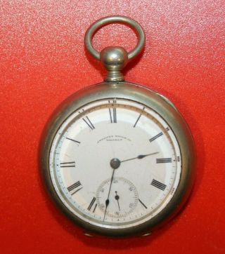 1873 American Waltham Model 1857 Wm.  Ellery 18s 11j Pocket Watch -